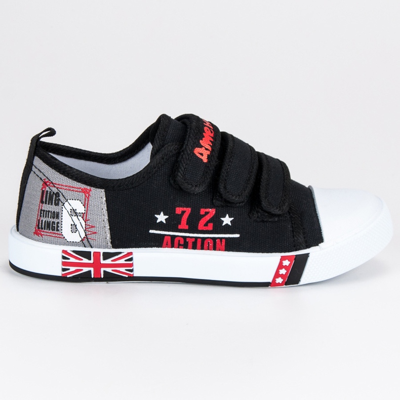 American Club Sneakers nere su velcro americano nero