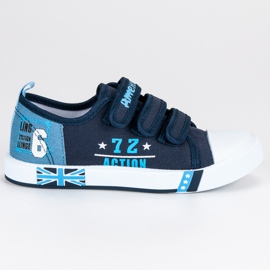 American Club Sneakers in velcro blu scuro