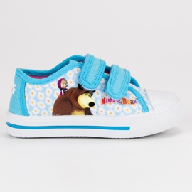 Sneakers Velcro Masha And The Bear blu