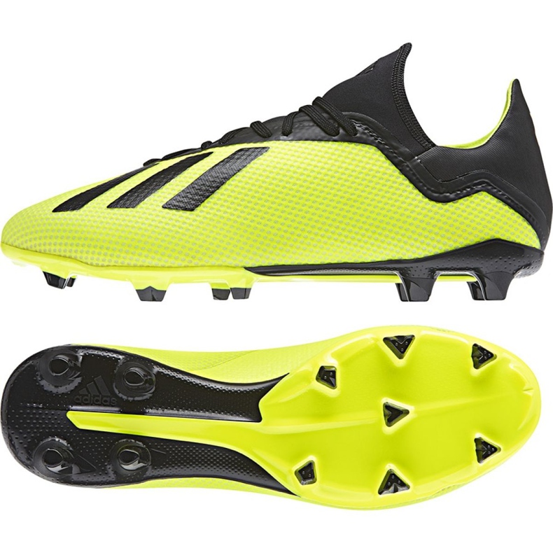 Scarpe da calcio Adidas X 18.3 Fg M DB2183 giallo giallo