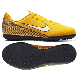 Nike Mercurial Vapor 12 Club Neymar Tf Jr AO9478-710 scarpe da calcio giallo giallo
