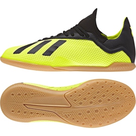 Scarpe indoor adidas X Tango 18.3 In Jr DB2426 giallo giallo