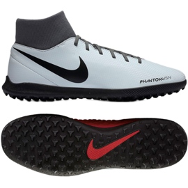 Scarpe da calcio Nike Phantom Vsn Club Df Tf AO3273-060 bianca grigio