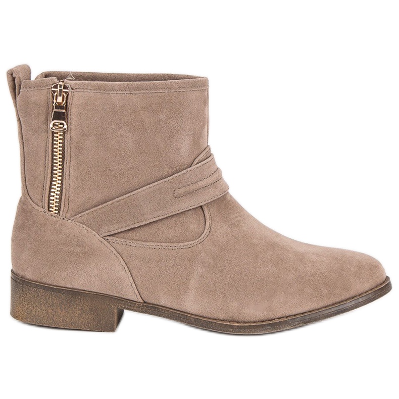 L&H Stivali in camoscio beige