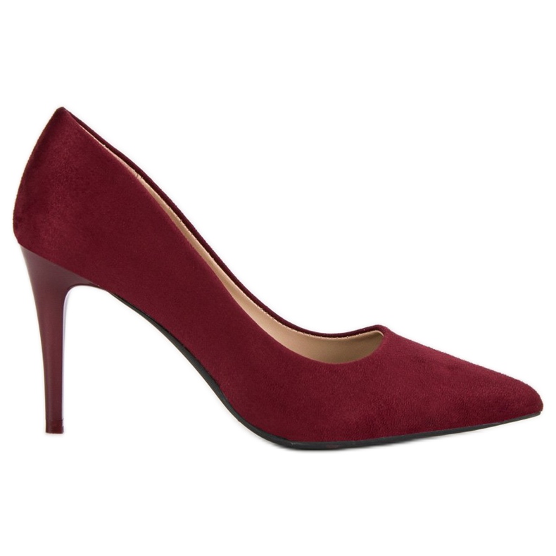 Decollete vinceza in camoscio bordeaux rosso