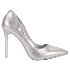 VINCEZA Tacchi Argento grigio