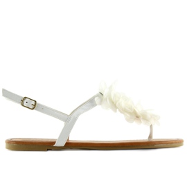 Sandali bianchi con fiori CK36P White bianco