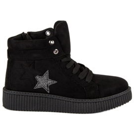 Mckeylor Sneakers Creepers in pelle scamosciata nero