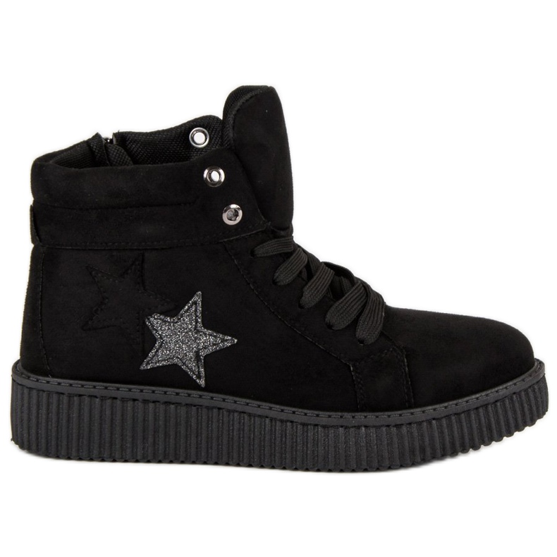 Mckeylor Sneakers Creepers in pelle scamosciata nero
