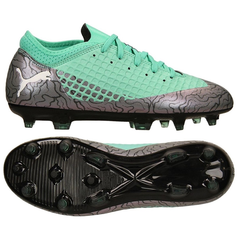 Scarpe da calcio Puma Future 2.4 Fg Ag Jr 104844 01 grigio verde
