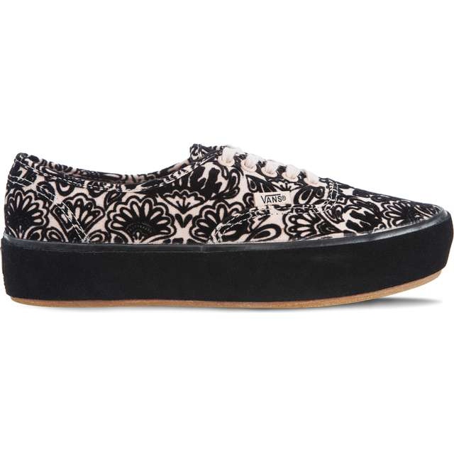 Vans Autentica piattaforma in pelle scamosciata rosa multicolore