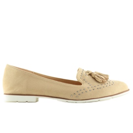 Mocassini da donna beige 22-05 Beige