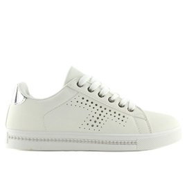 Sneakers con pietre bianche BM1971 White bianco