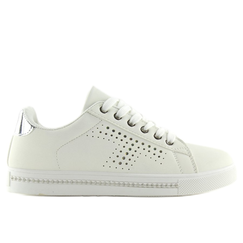 Sneakers con pietre bianche BM1971 White bianca