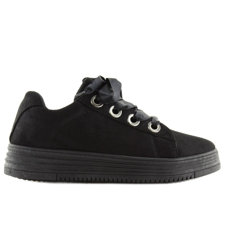 Sneakers nere con nastri H99-23 Black nero