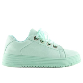 Sneakers con nastri menta H99-23 Light Green verde