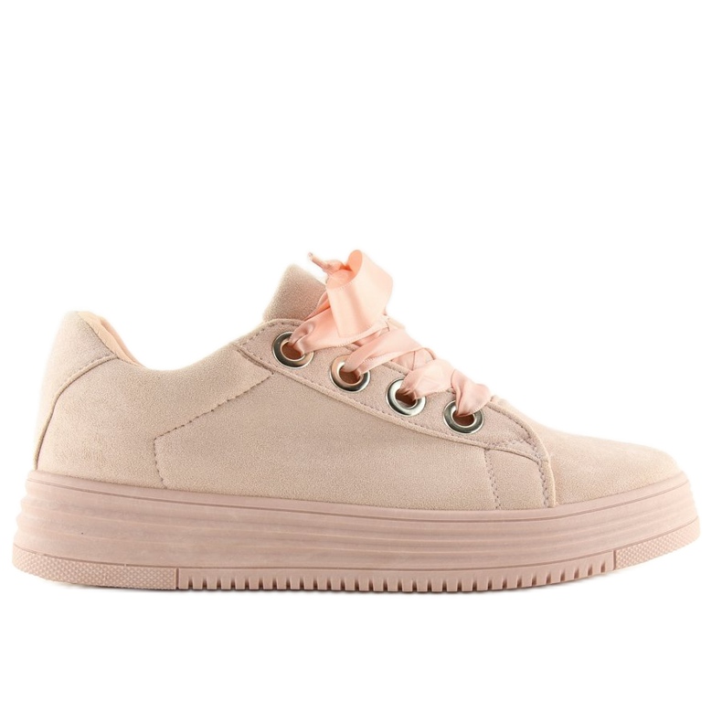 Pink H99-23 Sneakers rosa con nastri