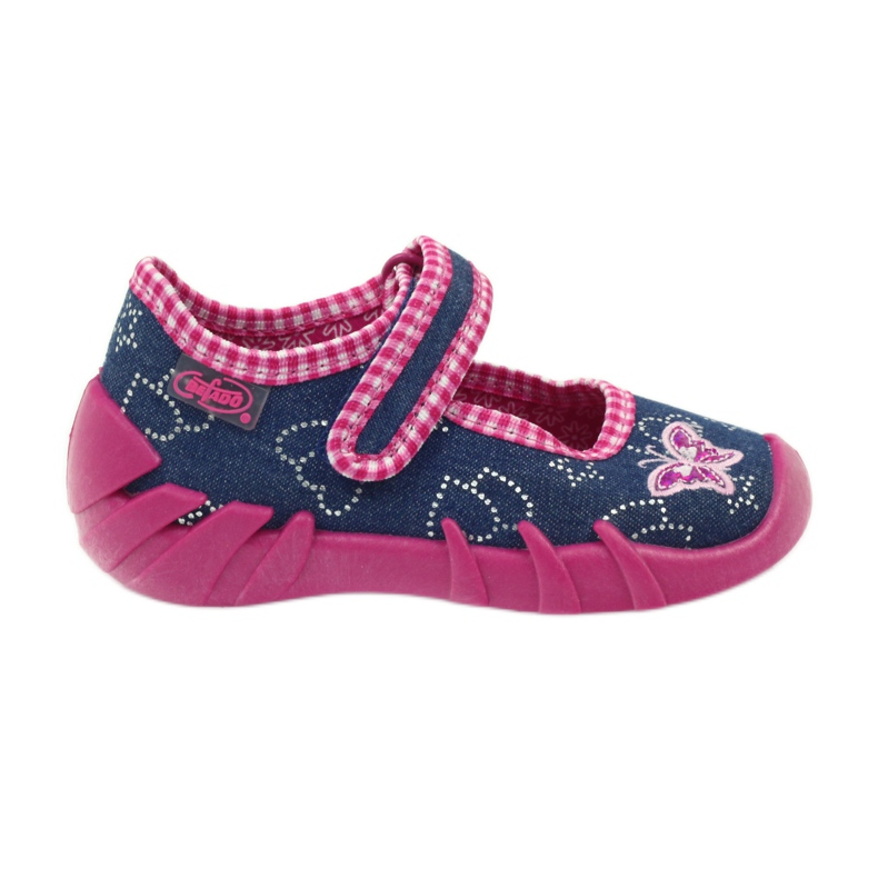 Scarpe per bambini Befado 109p164 pantofole grigio rosa blu navy