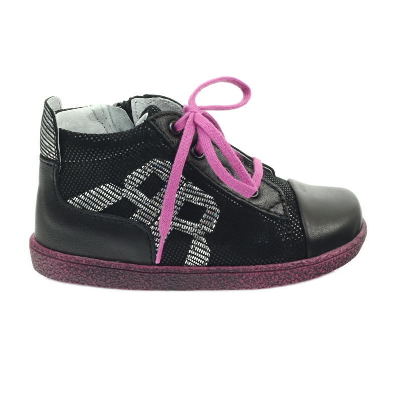 Scarpe per bambini in pelle nera RenBut nero