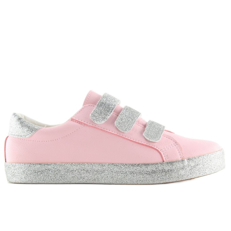 Sneakers allacciate con velcro rosa XL10P Pink grigio
