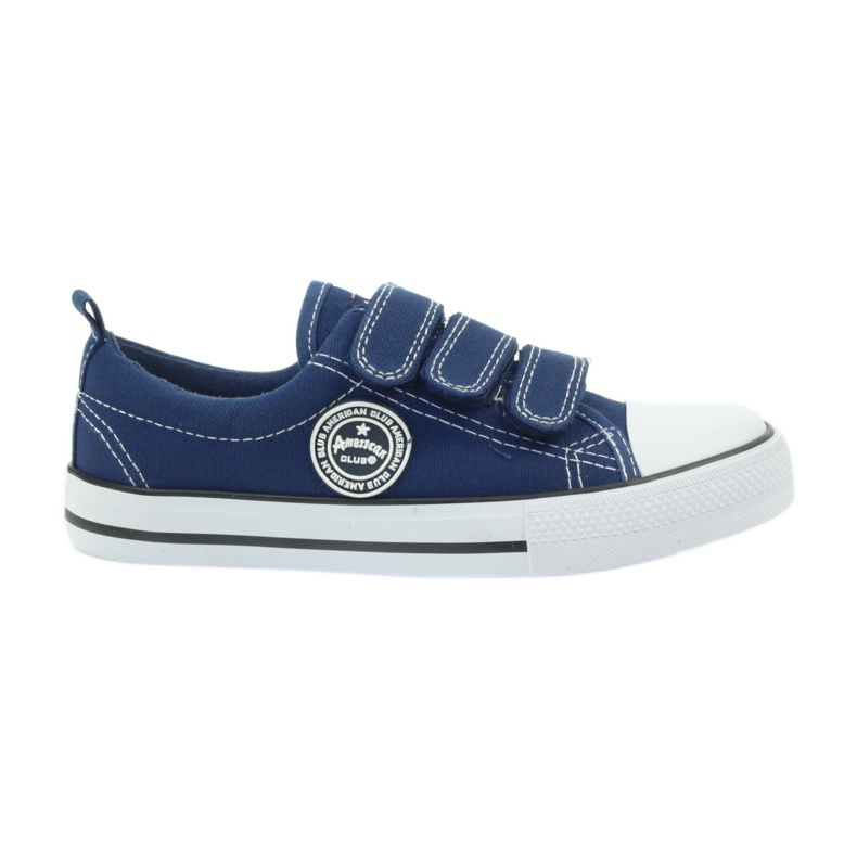 American Club Sneaker in denim americano con velcro blu navy