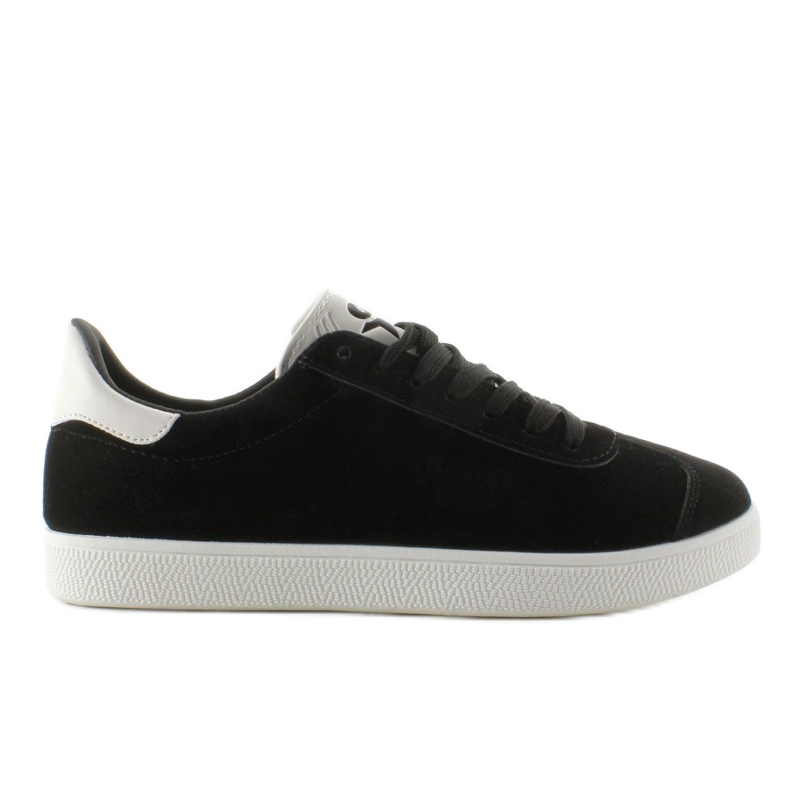 Sneakers in camoscio Juniorki BK6180-1 Nero bianca