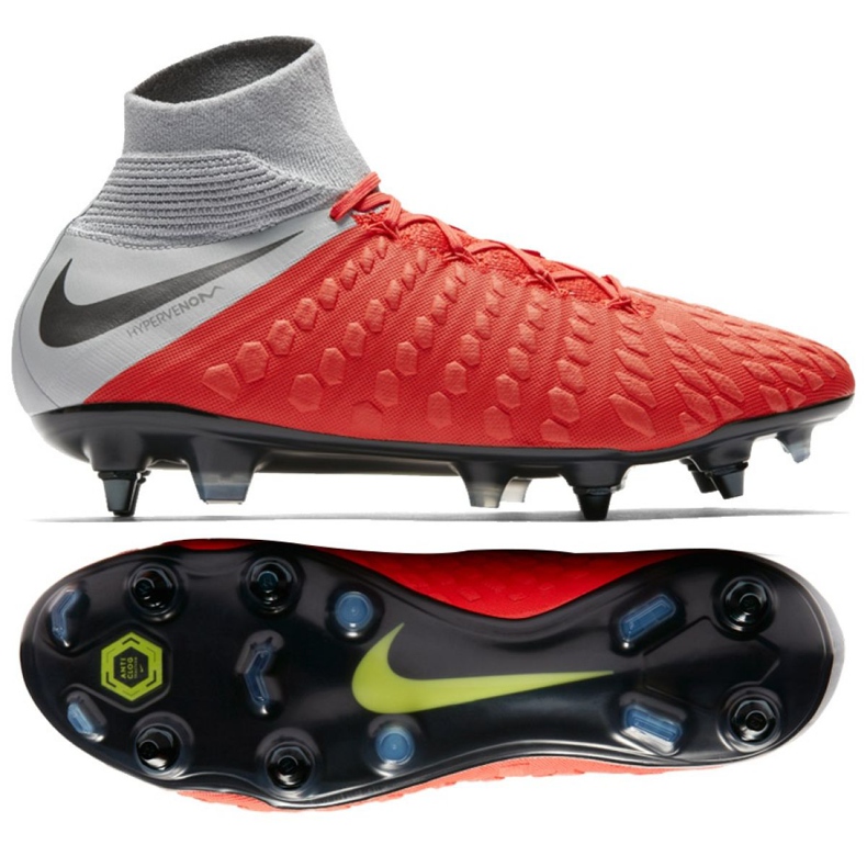Scarpa da calcio Nike Hypervenom 3 Elite Df Sg Pro Ac M AJ3812-600 rosso rosso