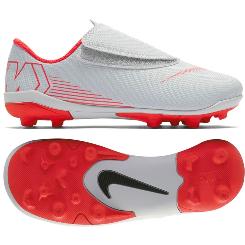 Nike Mercurial Vapor 12 Club Ps V Mg Jr AH7351-060 scarpe da calcio multicolore bianco