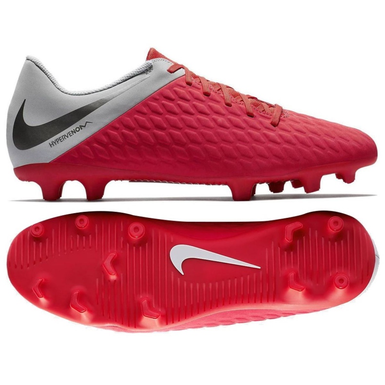 Nike Hypervenom Phantom 3 Club Fg 3 M AJ4145-600 scarpe da calcio rosso rosso