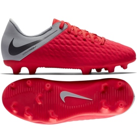 Nike Hypervenom Phantom 3Club Fg Jr AJ4146-600 scarpe da calcio multicolore rosso