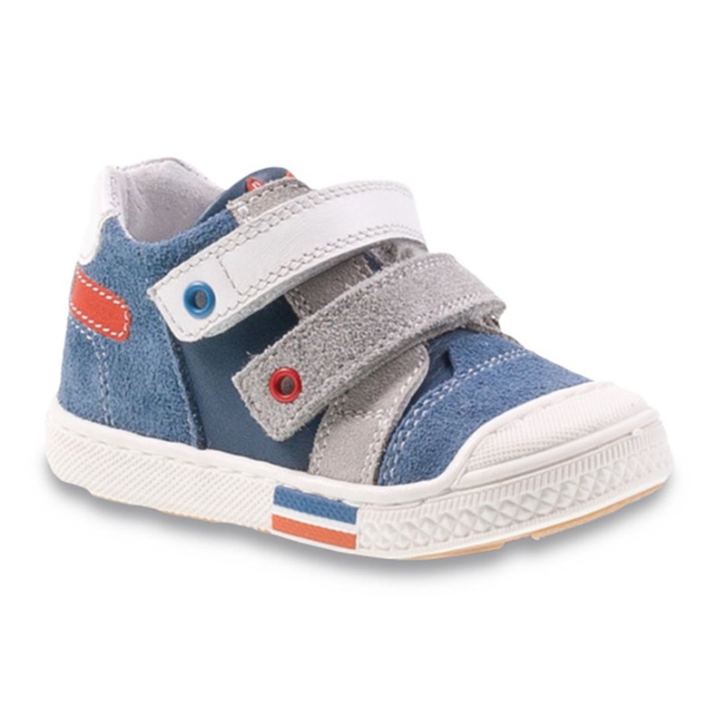 Scarpe per bambini Befado 170P004 bianca blu grigio rosso