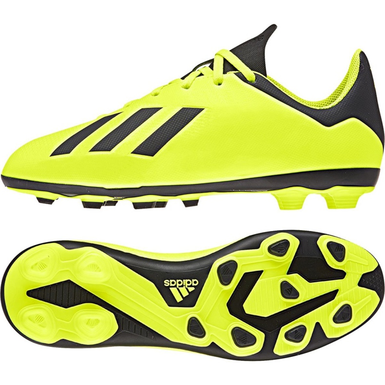 Scarpe da calcio Adidas X 18.4 FxG Jr DB2420 giallo giallo