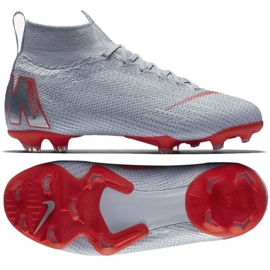 Nike Mercurial Superfly 6 Elite Fg Jr AH7340-060 scarpe da calcio grigio argento