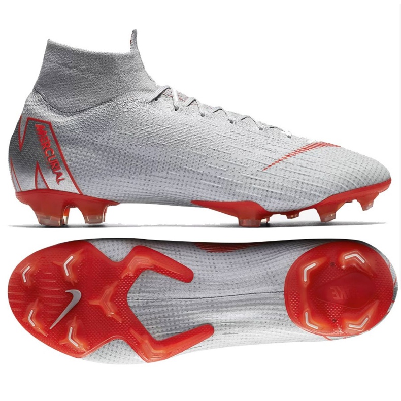 Nike Mercurial Superfly 6 Elite Fg M AH7365-060 scarpe da calcio grigio rosso