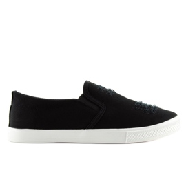 Sneakers slip-on nere BL126P Black nero