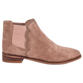 Stivaletti in pelle Stivali Jodhpur marrone