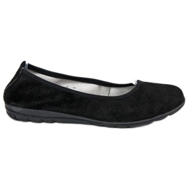 Filippo Ballerine in pelle nera nero