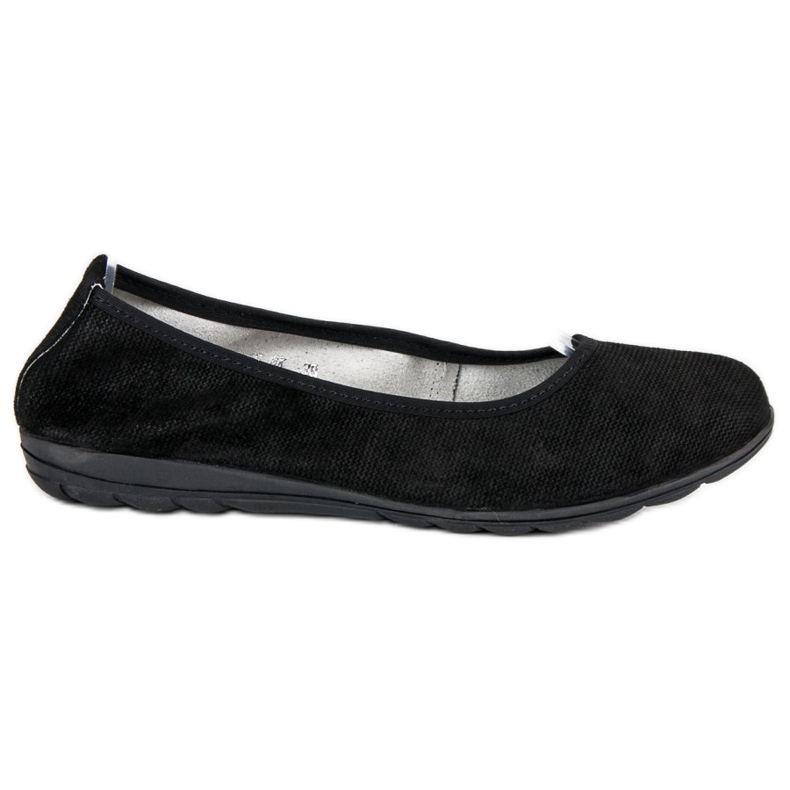 Filippo Ballerine in pelle nera nero
