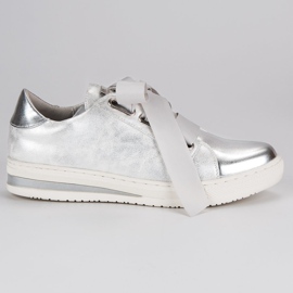 Filippo Scarpe allacciate argento grigio