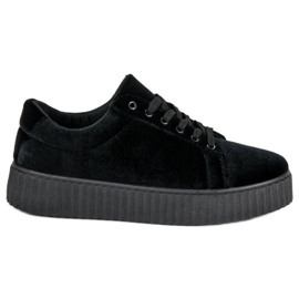 McKey Sneakers Creepers in velluto nero