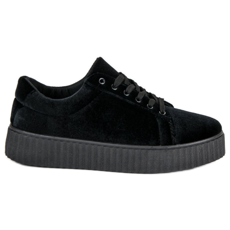 McKey Sneakers Creepers in velluto nero