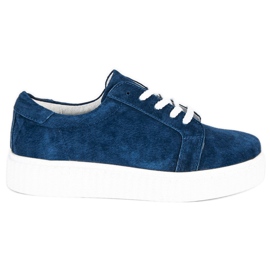 Filippo Sneakers Creepers in pelle blu