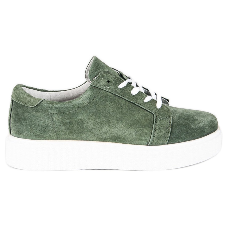 Filippo Sneakers Creepers in pelle verde