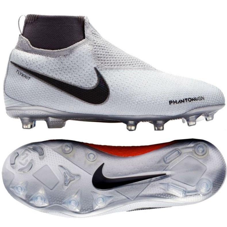 Scarpe da calcio Nike Phantom Vsn Elite Df Fg Jr AO3289-060 bianca bianca