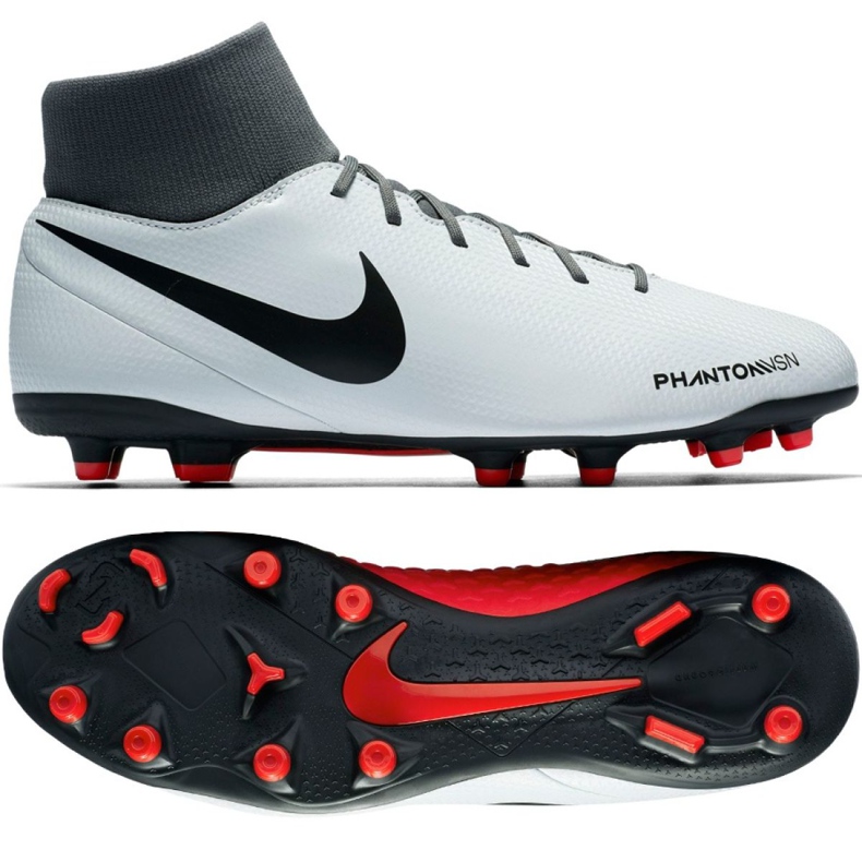 Nike Phantom Vsn Club Df Mg Jr AJ6959-060 scarpe da calcio bianca bianca