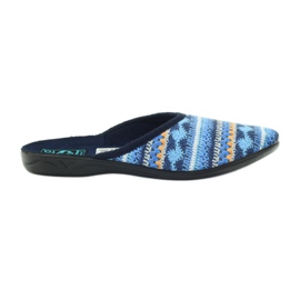 Pantofole Adanex 23557 maglione norvegese marina blu arancione