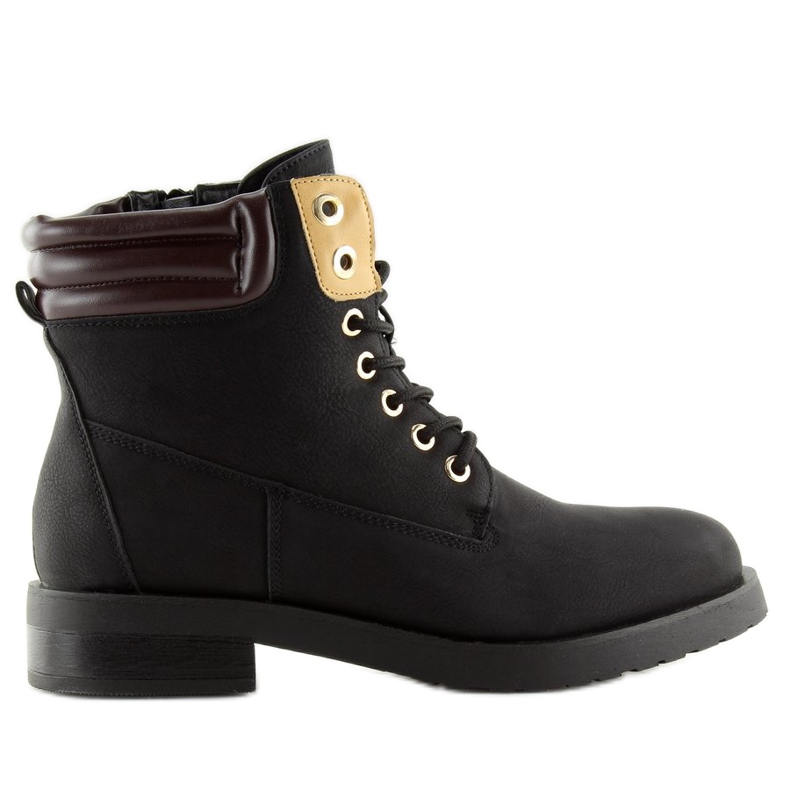 Stivali in legno da donna neri ZH788 Black nero marrone