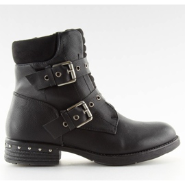 S165 Stivali neri da donna neri nero