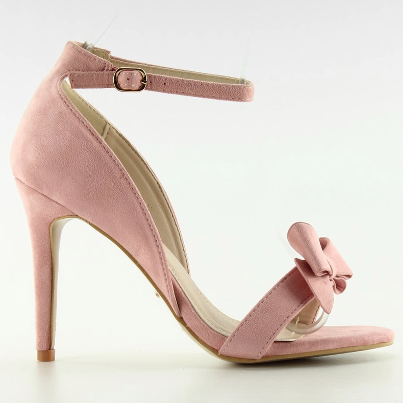 Sandali su spilla con fiocco 6101 rosa