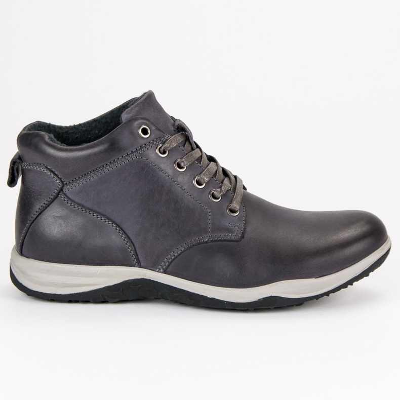 Original Walkman Shoes Stivali da uomo in pelle grigio
